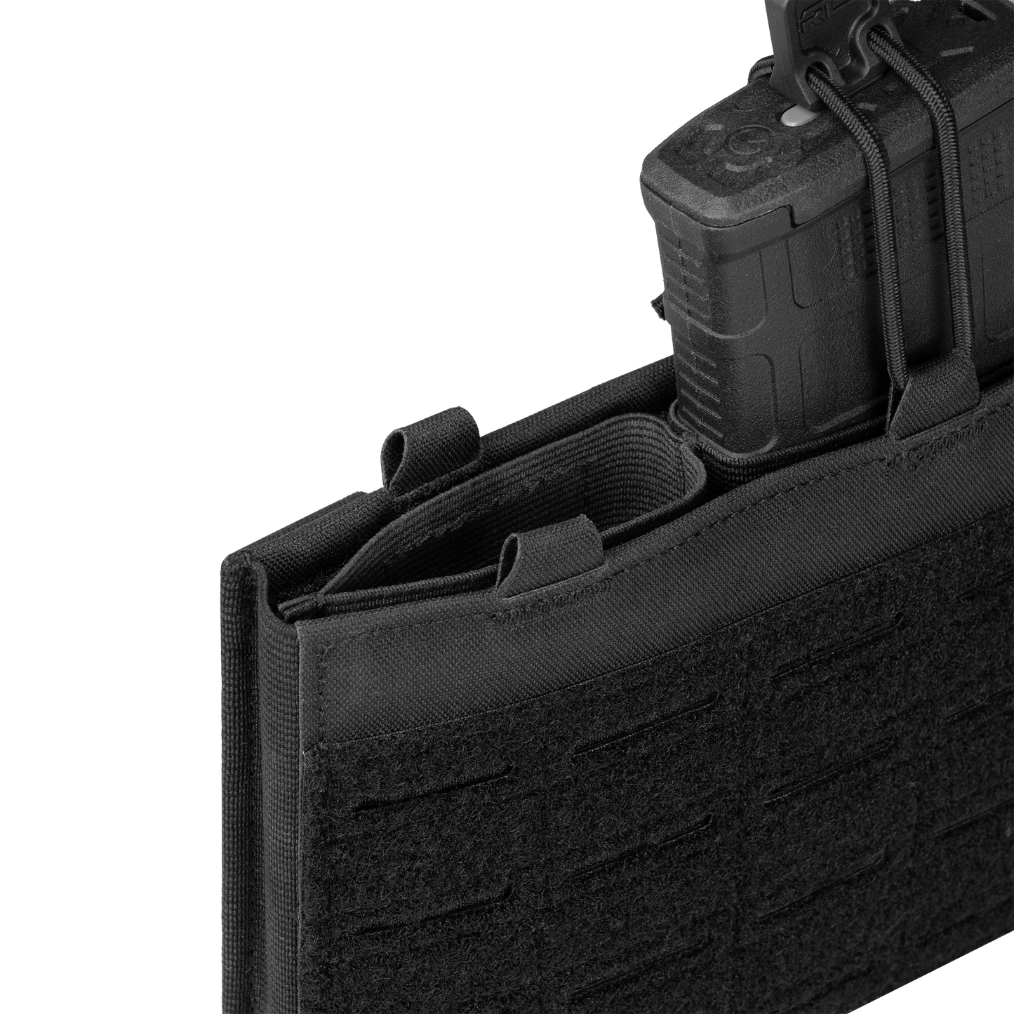 Close up of rifle magazine pouch