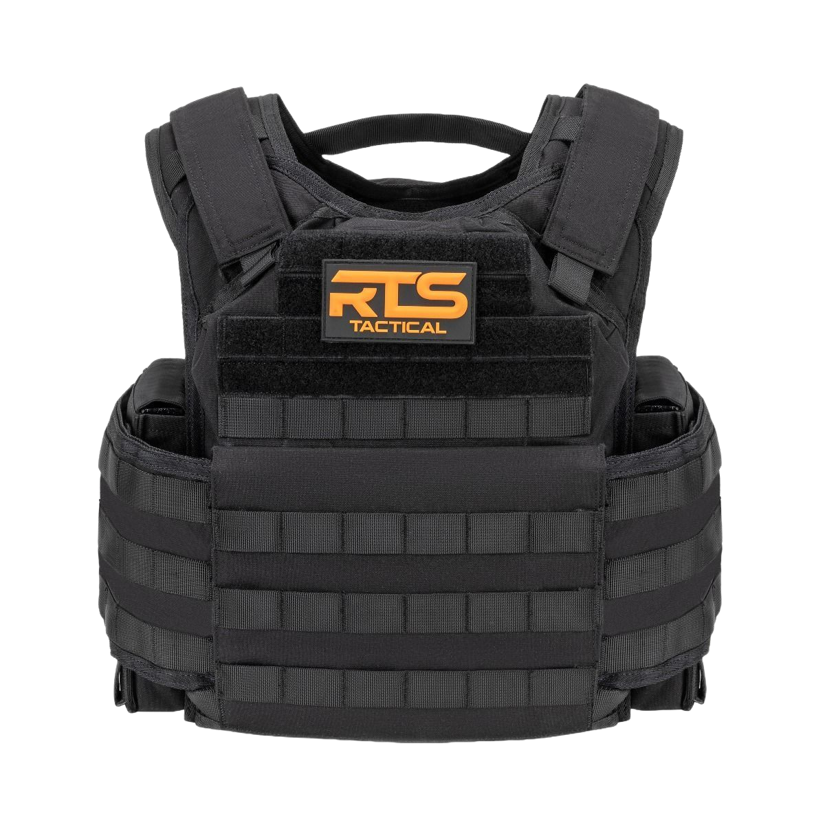 The black Premium Plate Carrier is adjustable and made with 500D Cordura material.
