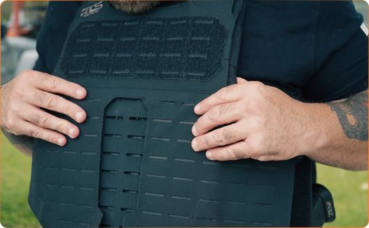 Officer wearing RTS vest with soft armor