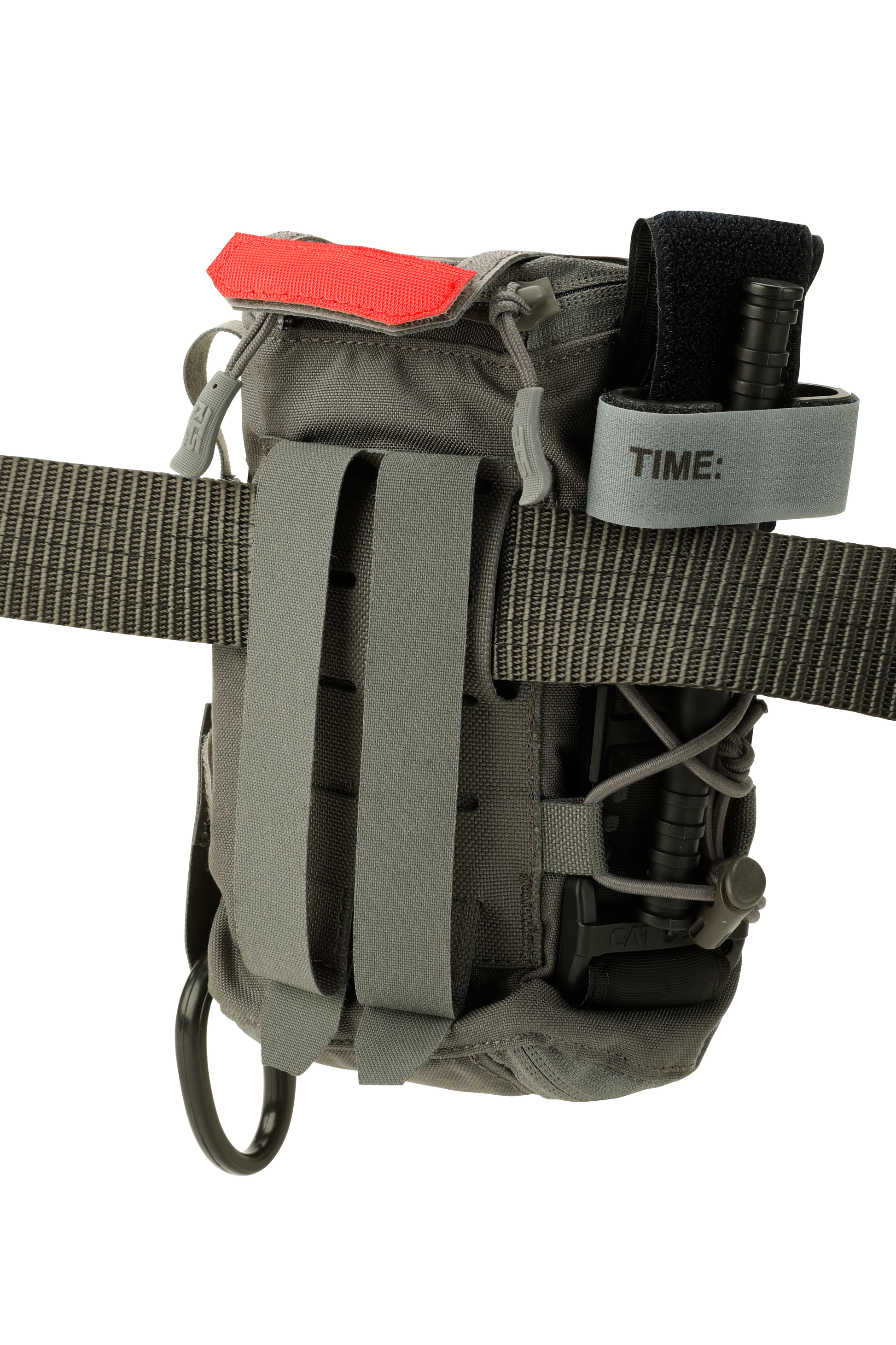 The rapid deploy IFAK is built to secure itself onto a belt or tactical vest.