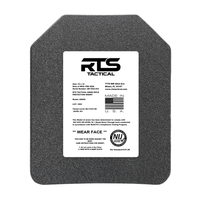 RTS Tactical AR600 NIJ 0101.06 Level III+ Special Threat Insert - 10X12