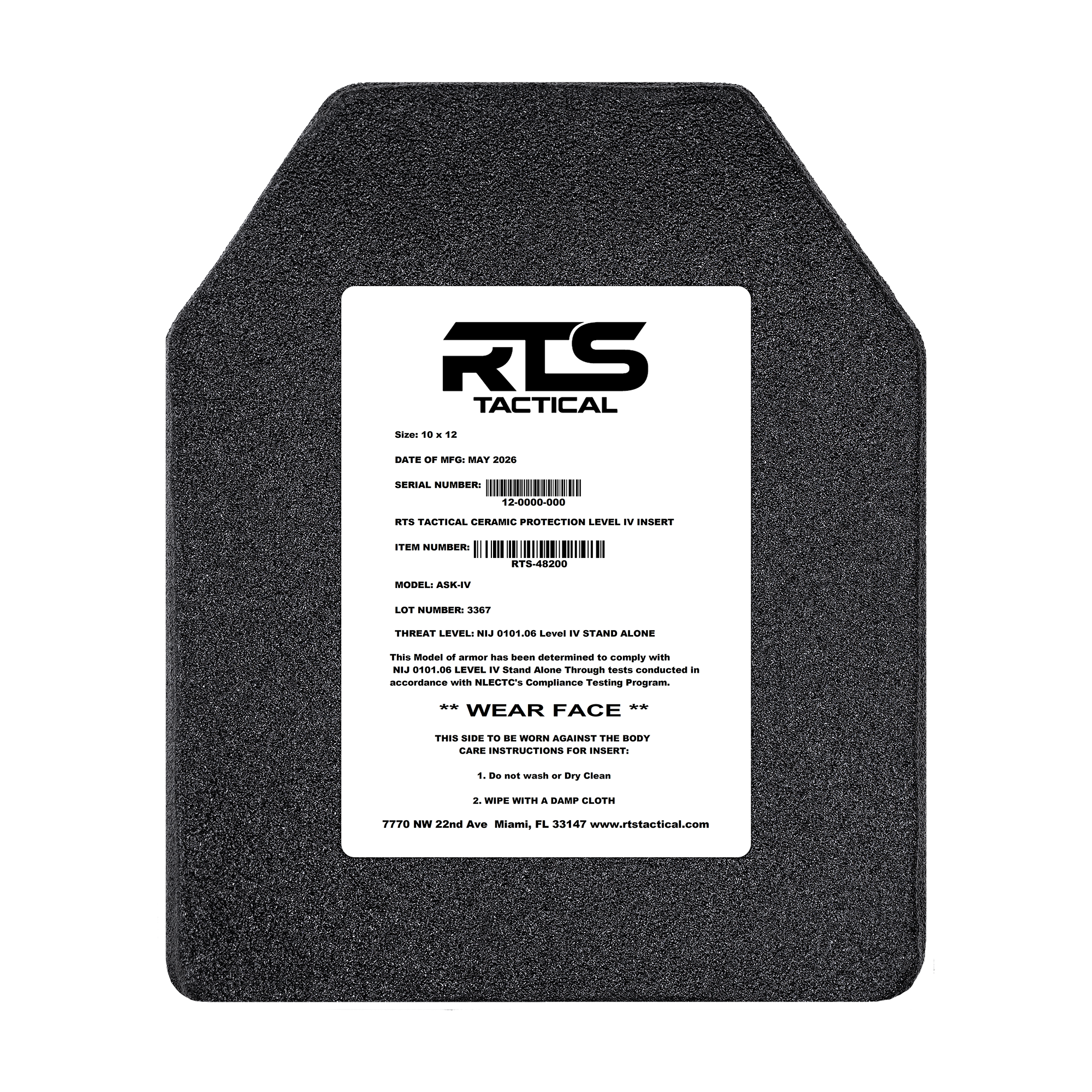 Level IV Ceramic HST Active Shooter Kit - 10X12 | RTS Tactical