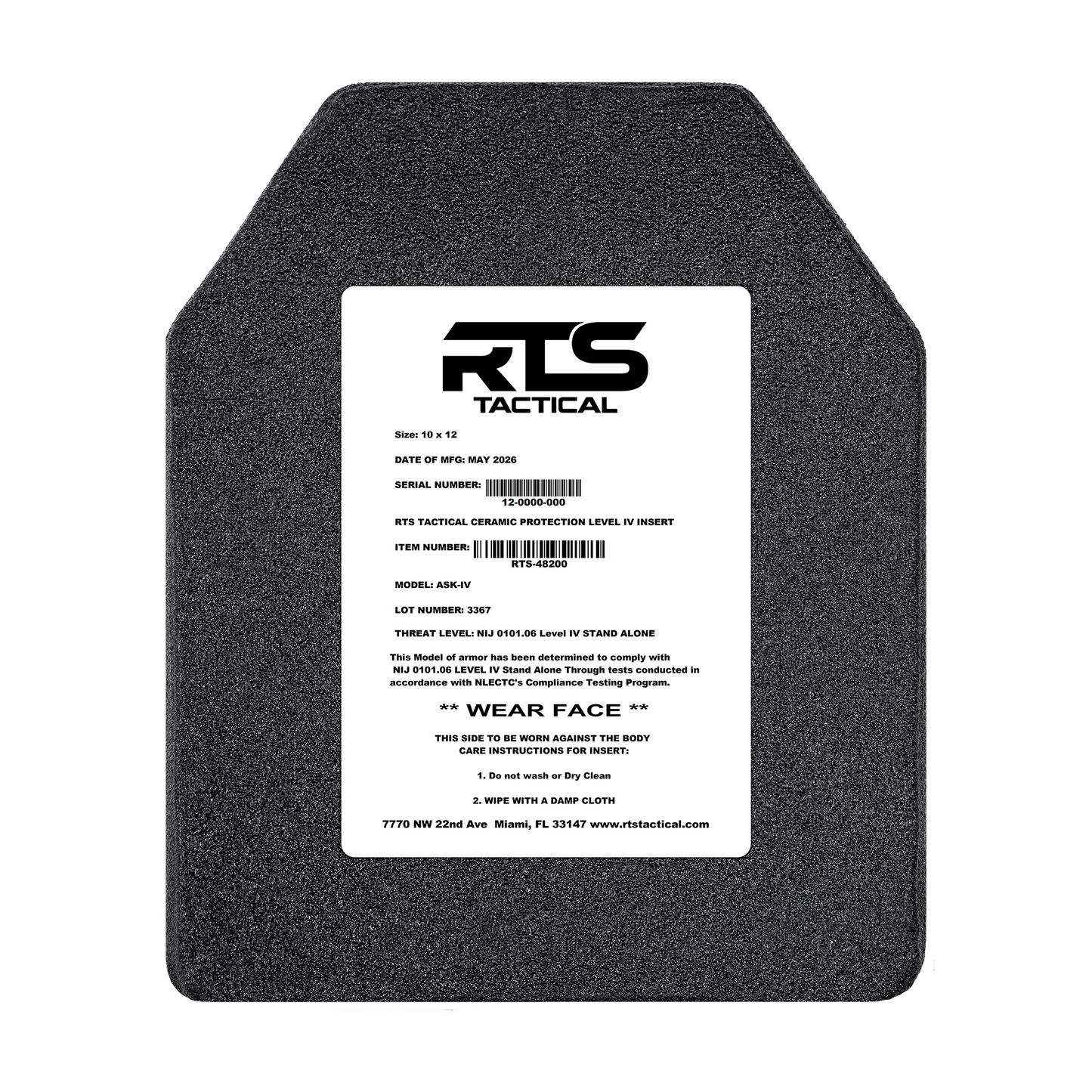 RTS Tactical Level IV Ceramic Premium Active Shooter Kit