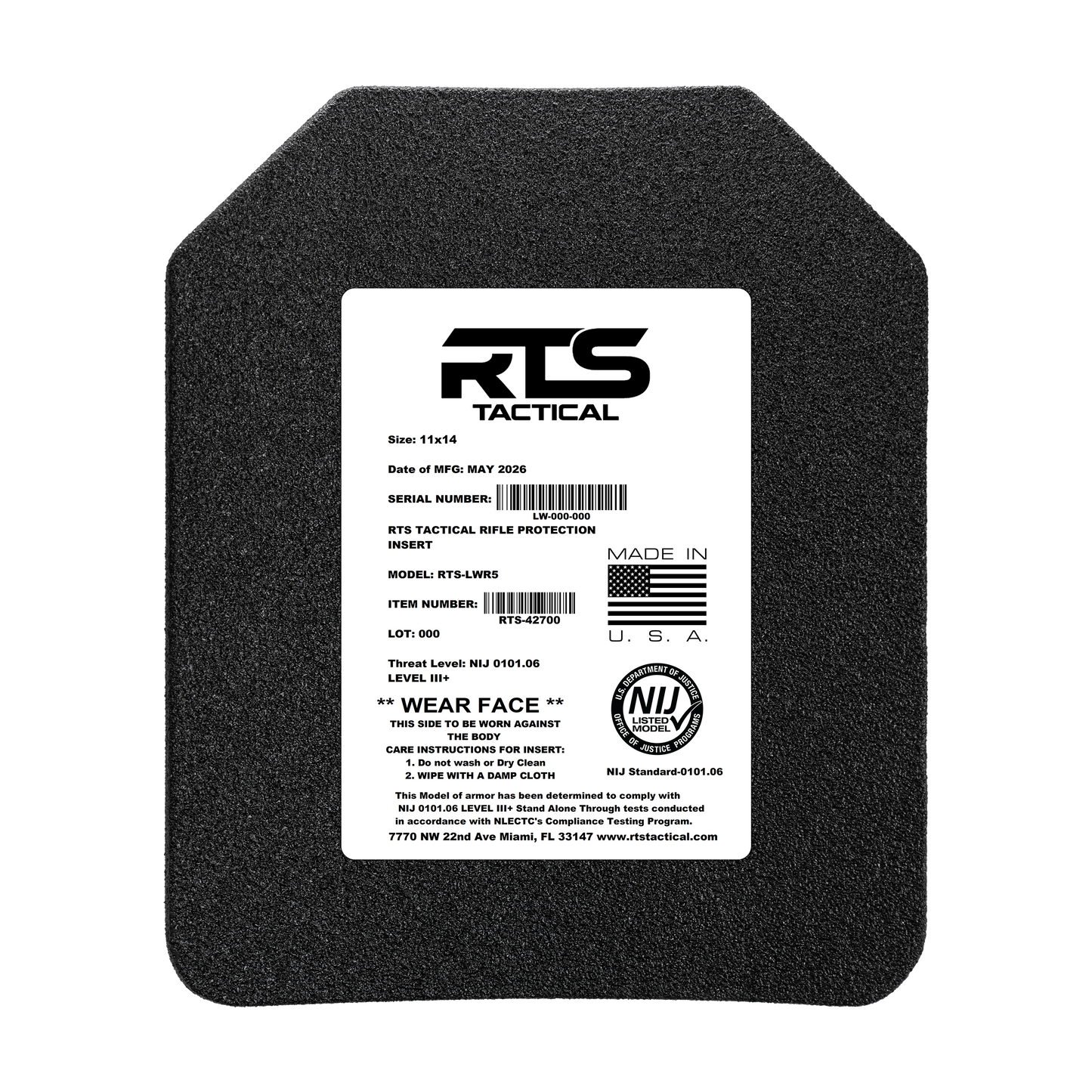 RTS Level III+ LWR5 Special Threat HST Active Shooter Kit - 11X14