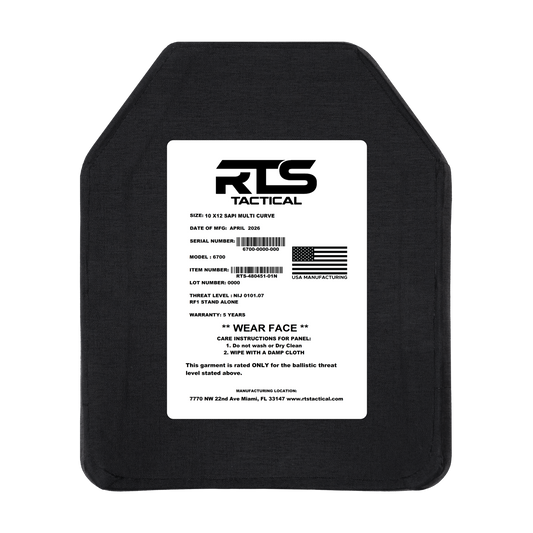 RTS Tactical NIJ 07 RF1 Stand Alone 6700 Series 10x12 Multi Curve