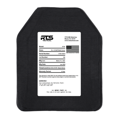 NIJ 07 RF1 Stand Alone 6700 Series 10x12 Multi Curve | RTS Tactical