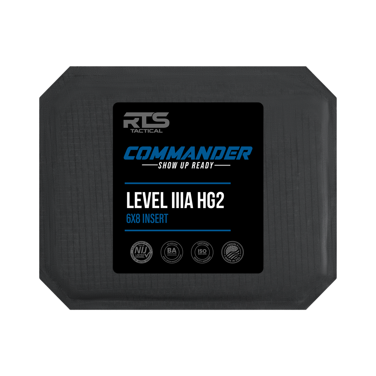 Commander Soft Armor NIJ 0101.06 Level IIIA HG2 6X8 Insert – RTS Tactical