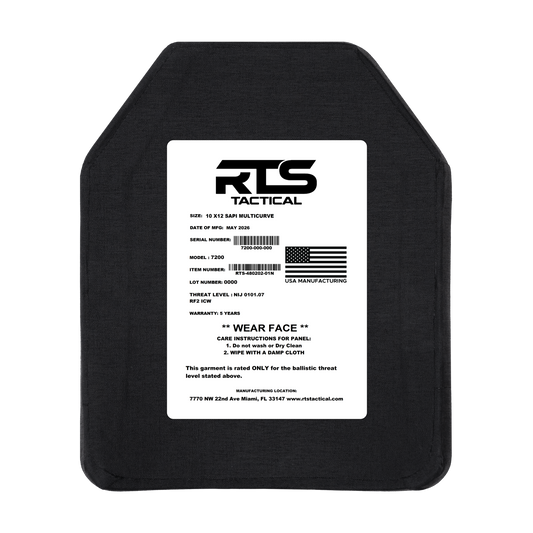 RTS Tactical NIJ 07 RF2 ICW 7200 Series - 10x12 SAPI Multi Curve