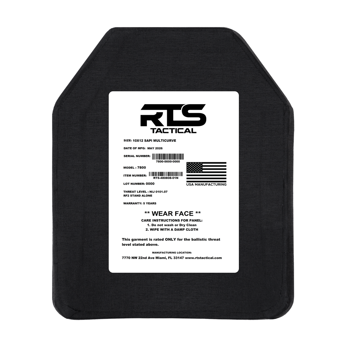 RTS Tactical SOPC NIJ 07 RF2 7800 Active Shooter Kit