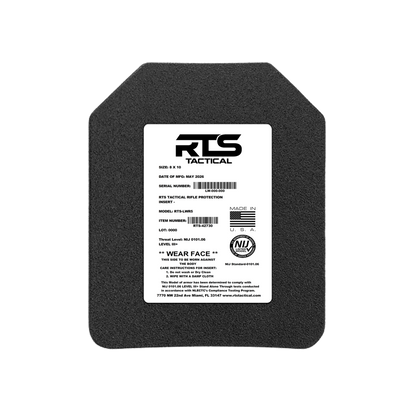 RTS Tactical LWR5 Rifle Special Threats NIJ 0101.06 Level III+ Insert - 8X10