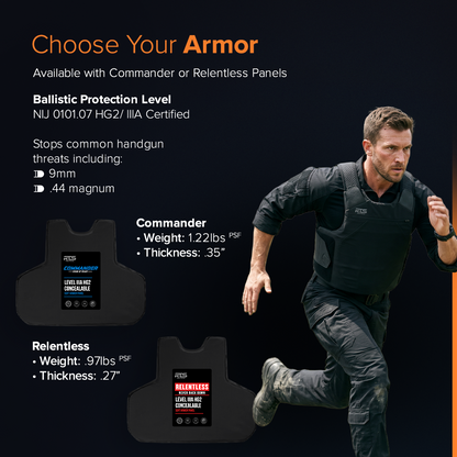RTS Tactical Athletic Body Armor Vest - NIJ 07 HG2 (Level IIIA)
