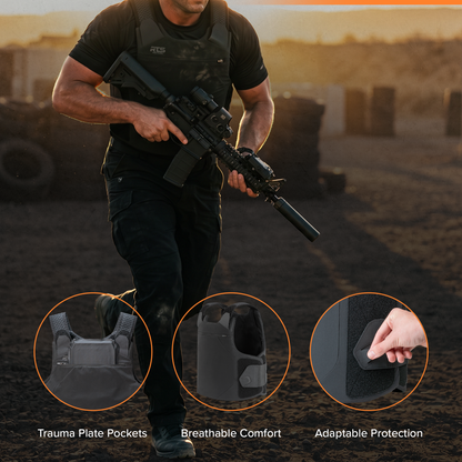 RTS Tactical Athletic Body Armor Vest - NIJ 07 HG2 (Level IIIA)