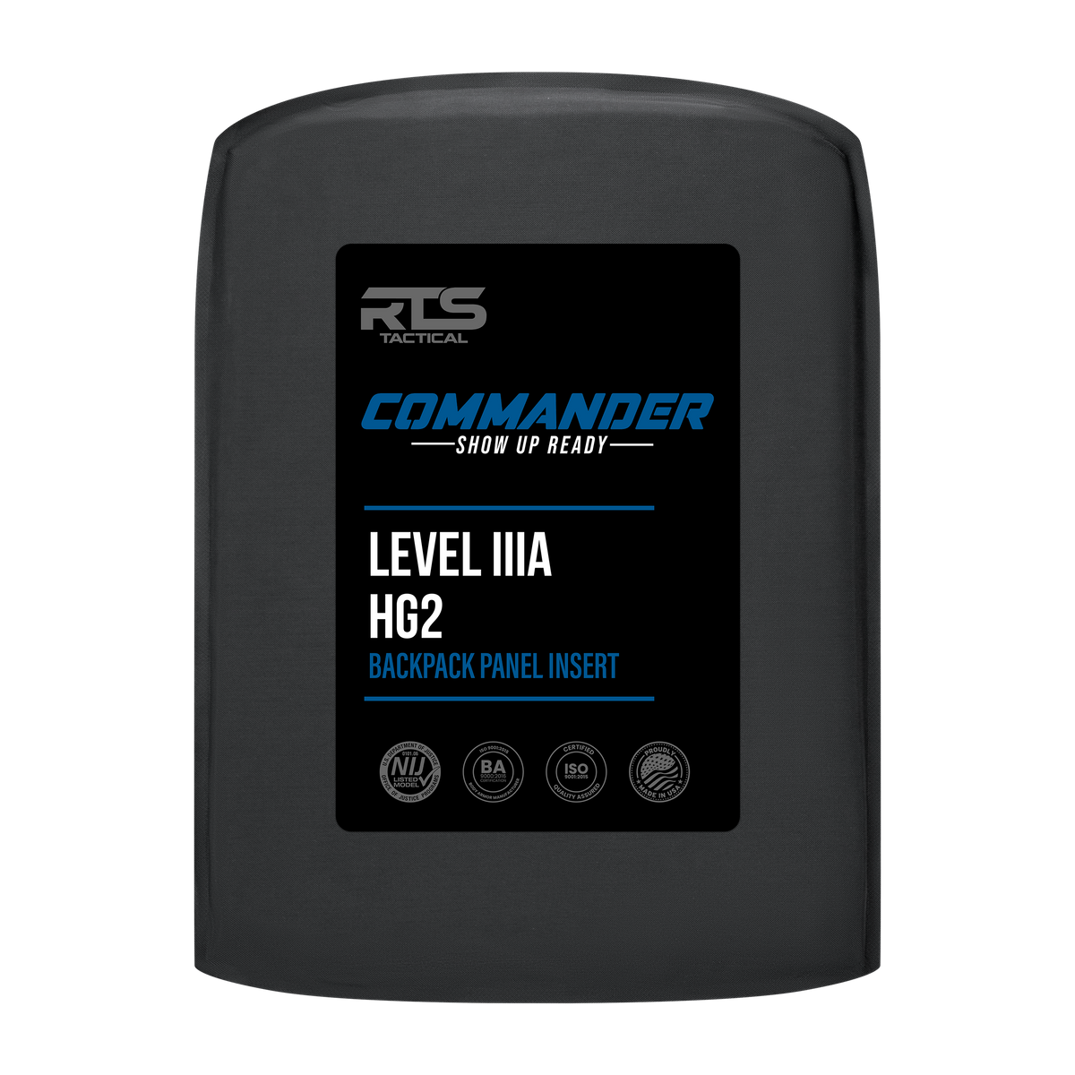 RTS Tactical Level IIIA Commander Backpack Panel Insert - 10x12 RTS Tactical Level IIIA Commander Backpack Panel Insert - 10x12