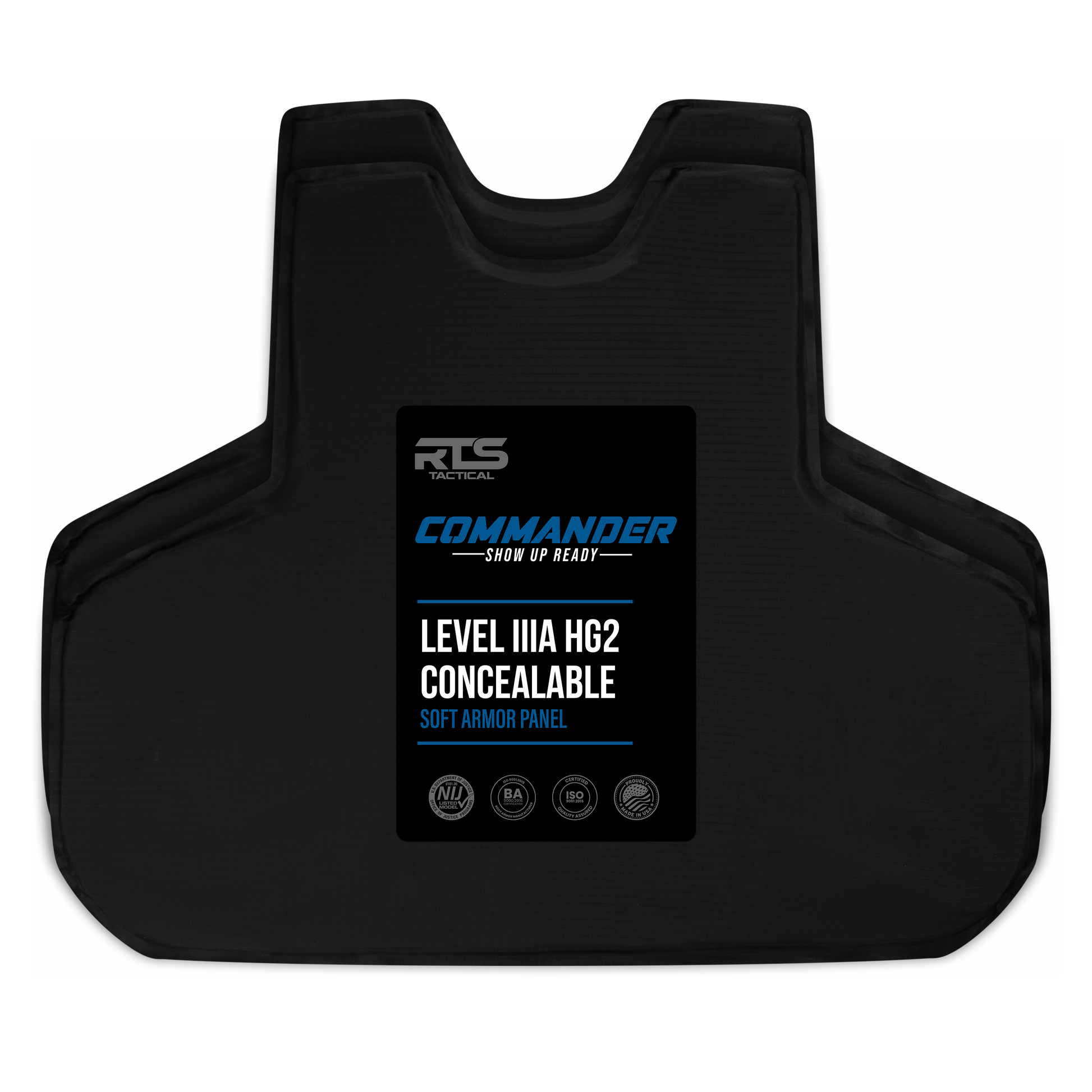 Level IIIA HG2 Concealable black soft armor panels for Vest