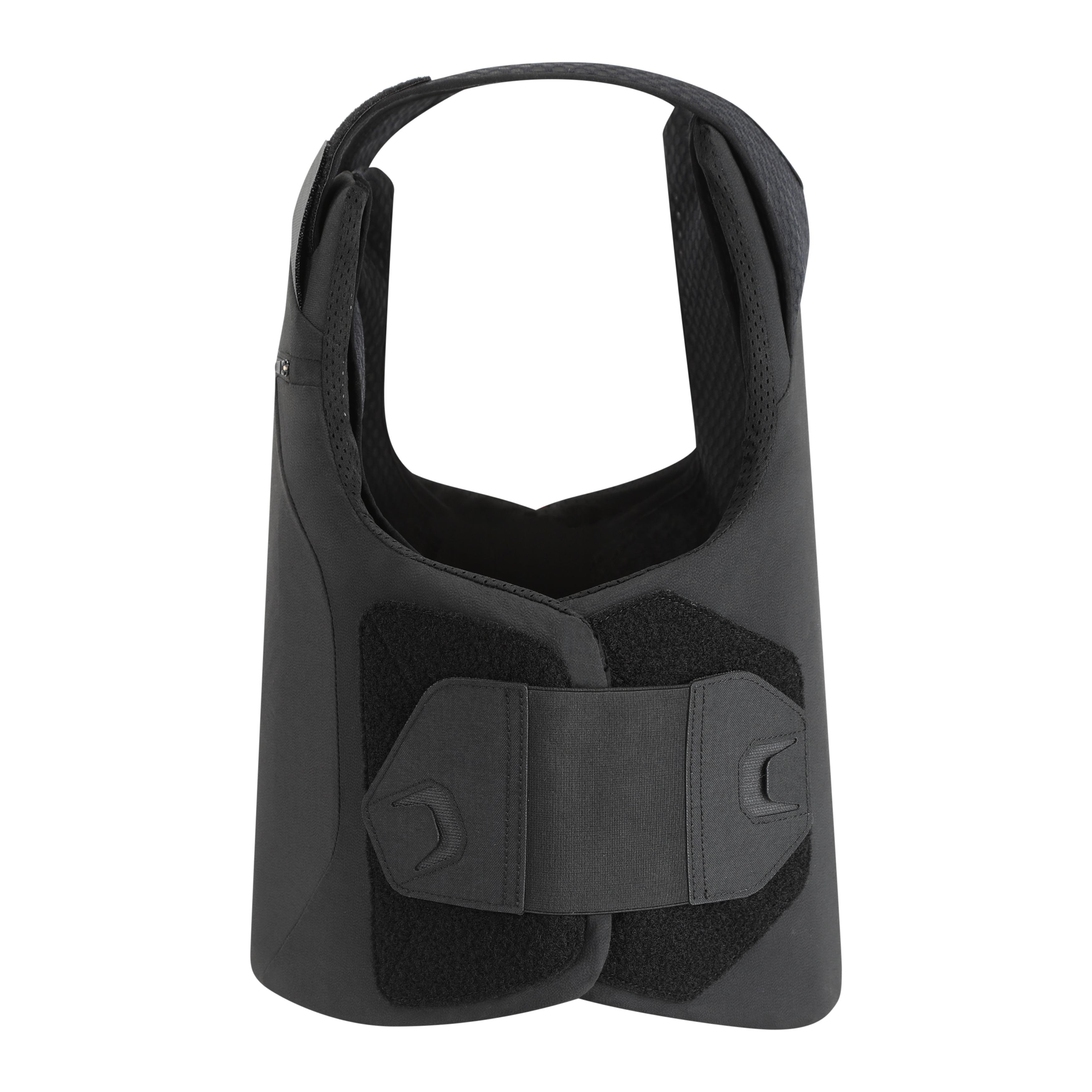 The side of the RTS Tactical Athletic Plate Vest Carrier in the color black.
