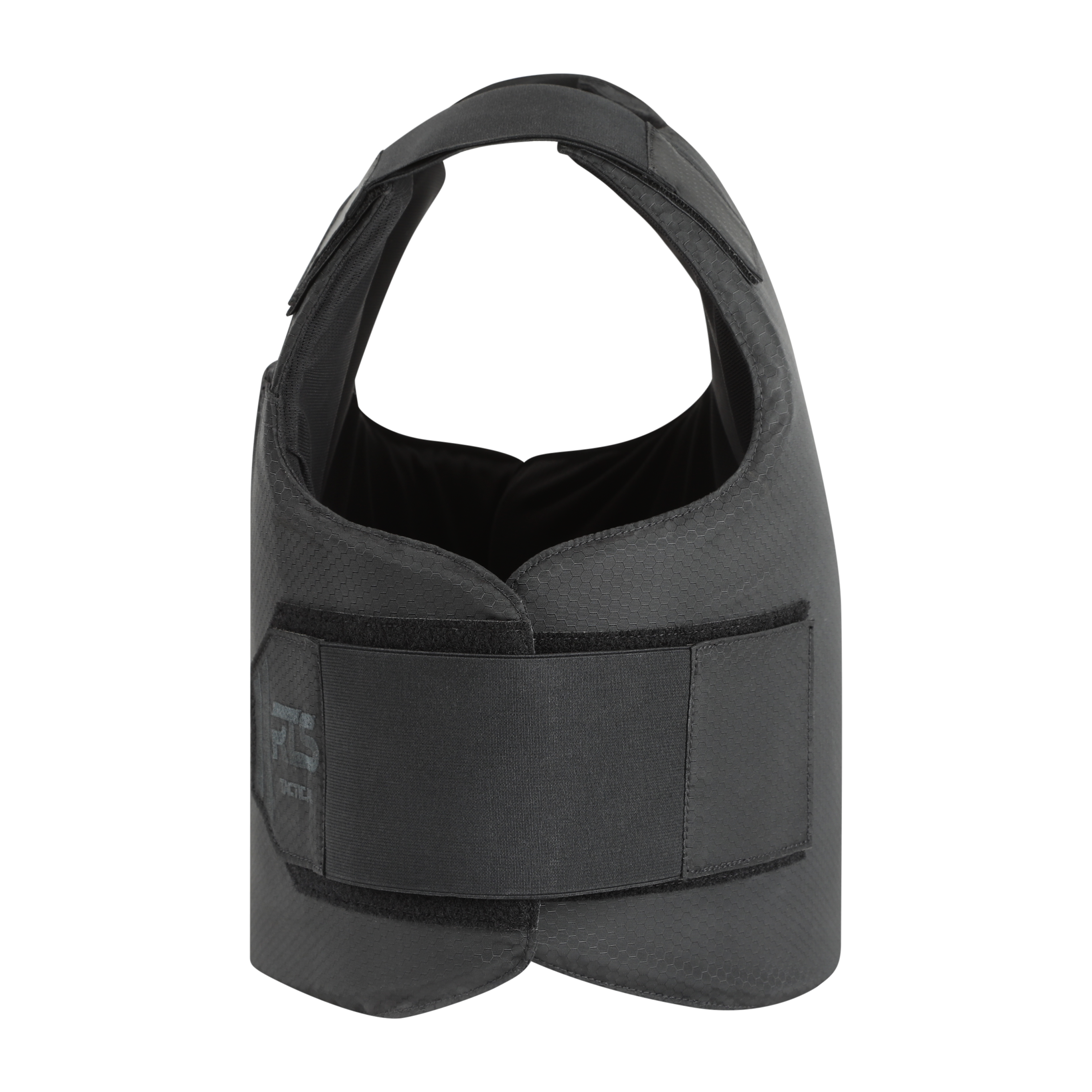 The side of the RTS Tactical Lightweight Bulletproof Concealable Vest in black.