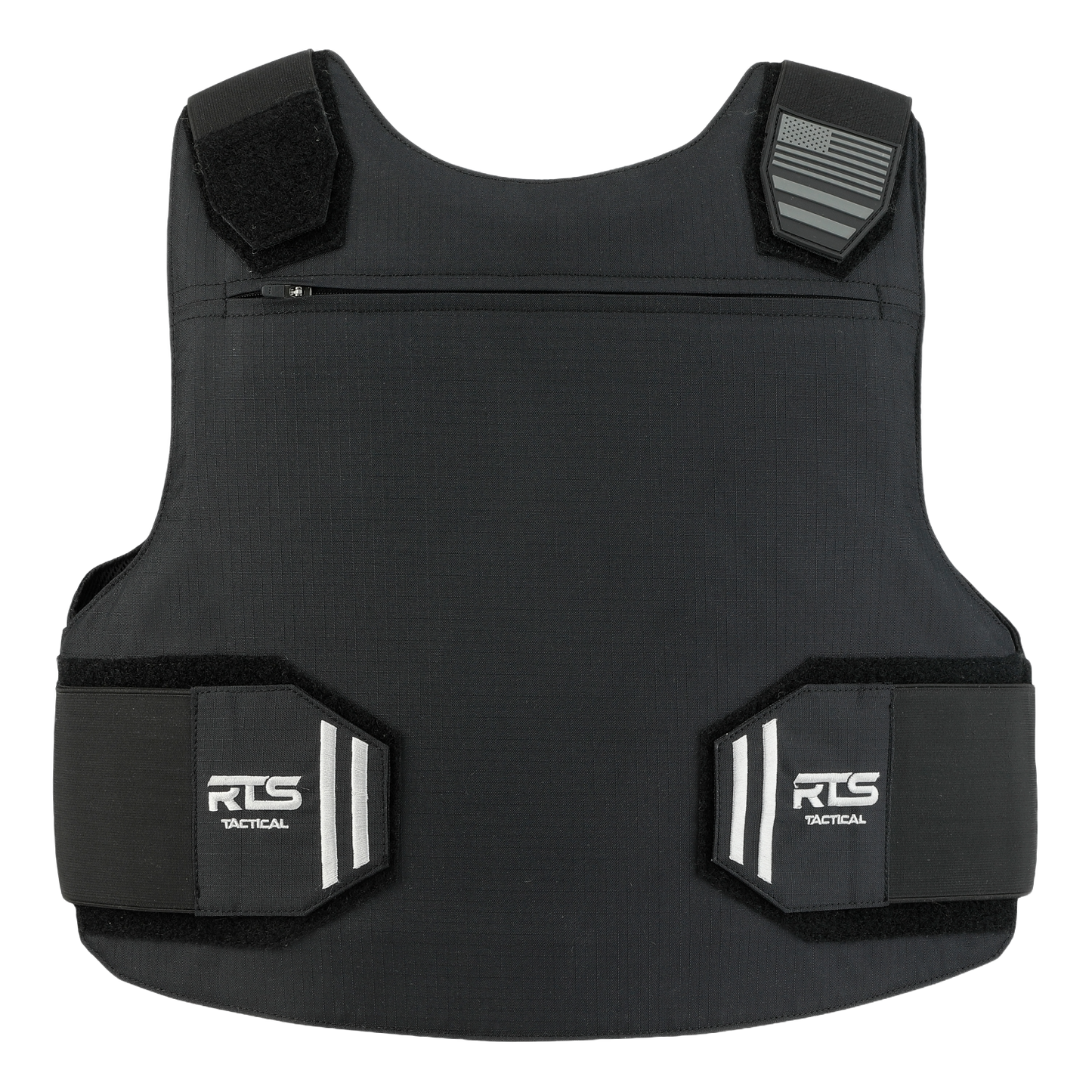 Black tactical plate carrier vest from RTS Tactical