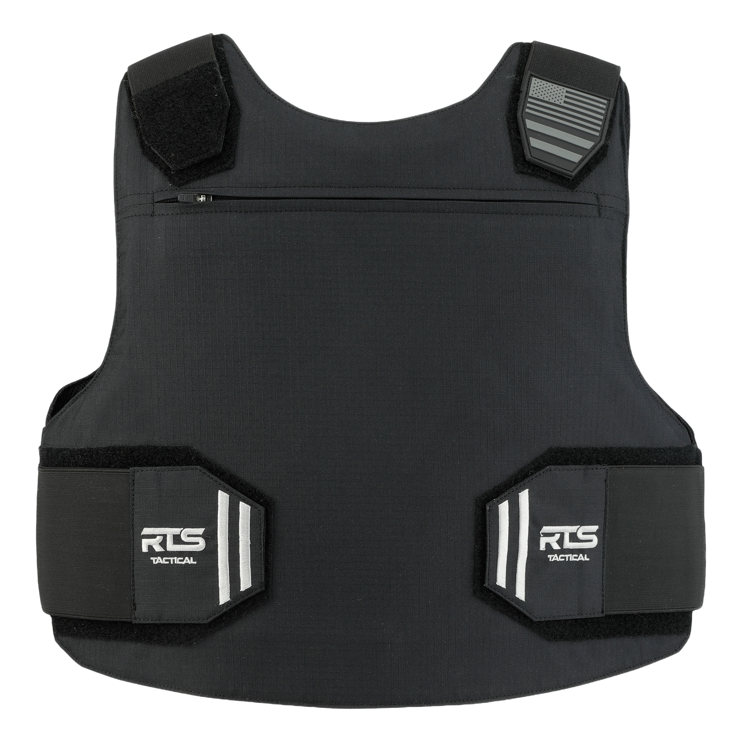 Black tactical plate carrier vest from RTS Tactical