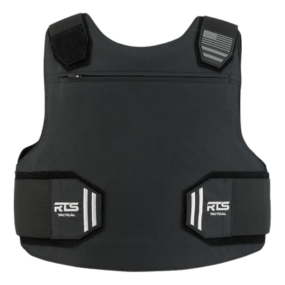Black tactical plate carrier vest from RTS Tactical