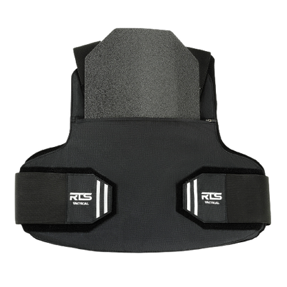 A multi-threat resistant Kevlar concealable vest with a hard armor plate.