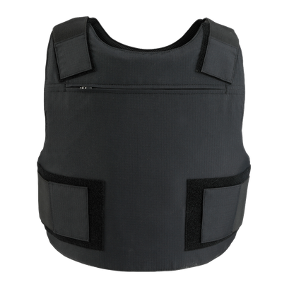 An NIJ 0101.06 certified bulletproof vest in the color black from RTS Tactical.