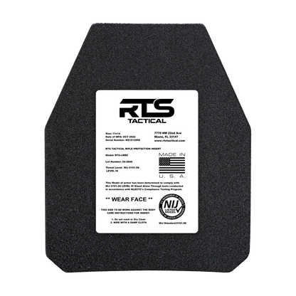 Ballistic plate with shooter cut from RTS Tactical.