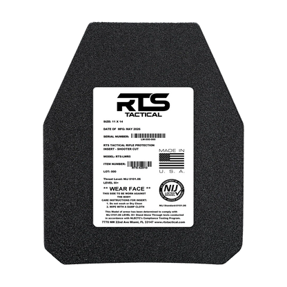 RTS Tactical LWR5 Rifle Special Threats NIJ 0101.06 Level III+ Insert - 11X14
