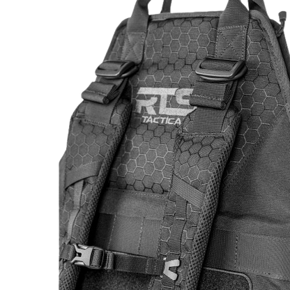 Close up of ballistic shield carrier bag with backpack straps