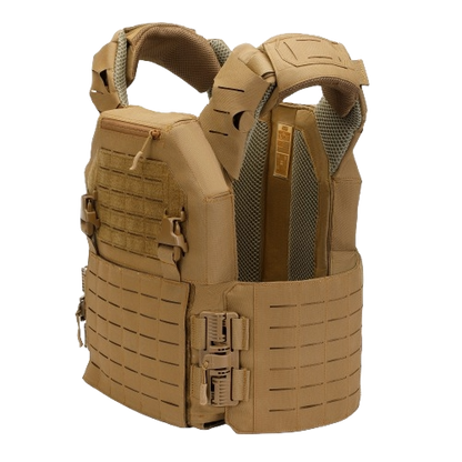 The OPSEC Advanced Quick Detach Plate Carrier in the Coyote colorway.
