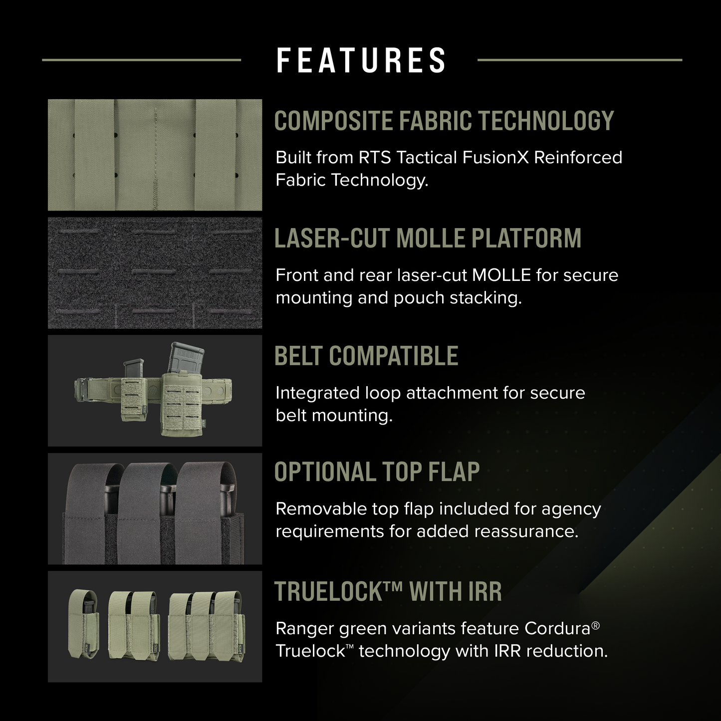 RTS Tactical SR Double Pistol Mag Pouch