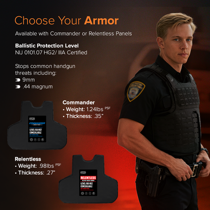 RTS Tactical Slim Tac Special Operations Body Armor Vest - NIJ 07 HG2 (Level IIIA)