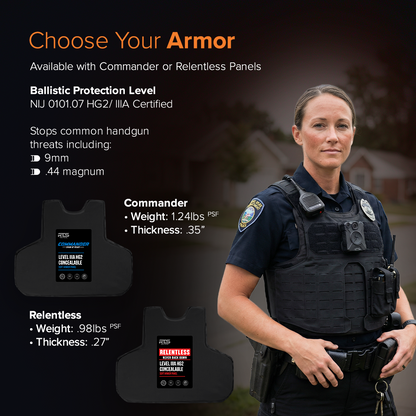 RTS Tactical Slim Tac Special Operations Body Armor Vest - NIJ 07 HG2 (Level IIIA)