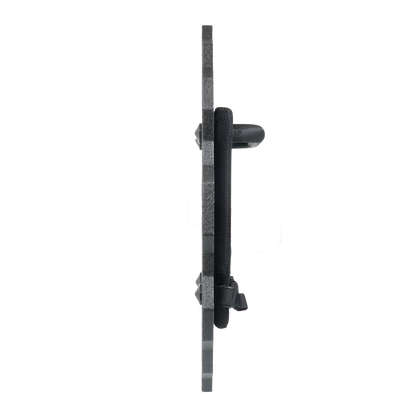 Side of tactical ballistic shield with handle.