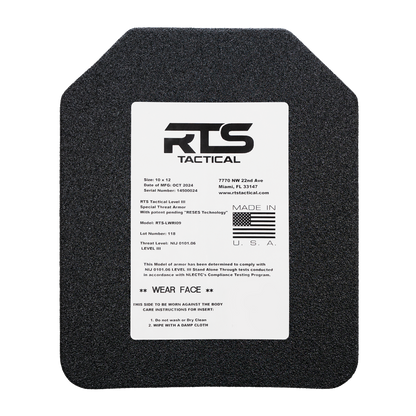 RTS Tactical Level III Threat Armor Plate with RESES Technology