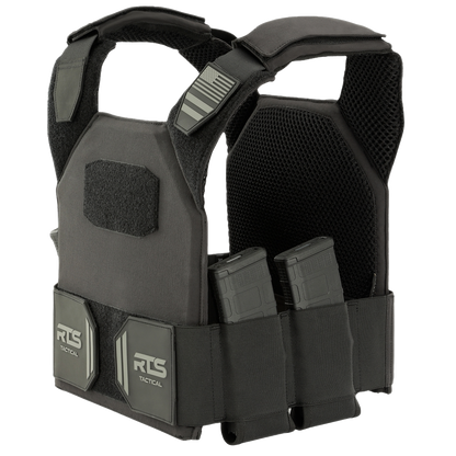 The RTS Tactical Sleek 2.0 Plate Carrier in the Black colorway.