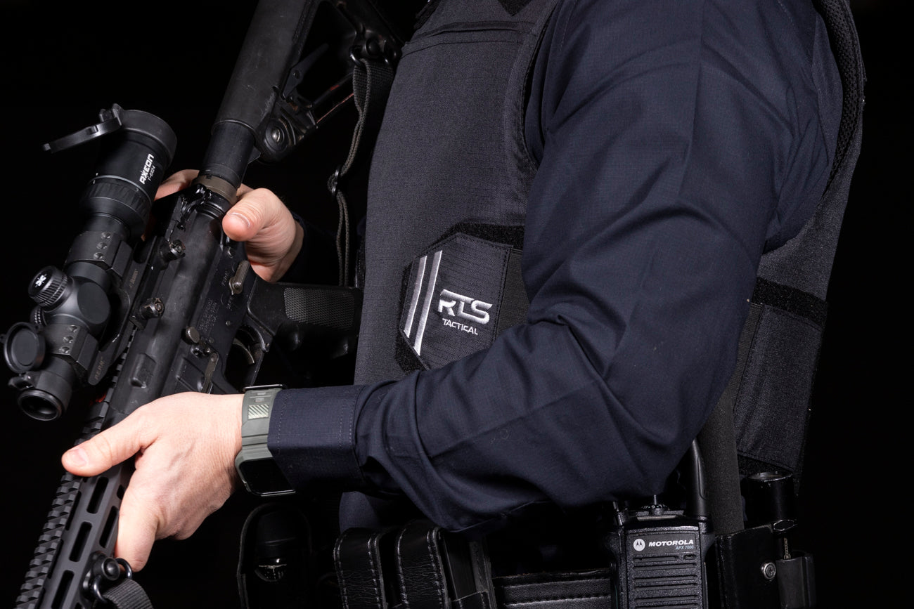The Hero’s Soft Armor Vest worn by an officer to protect against common handgun and shotgun rounds.