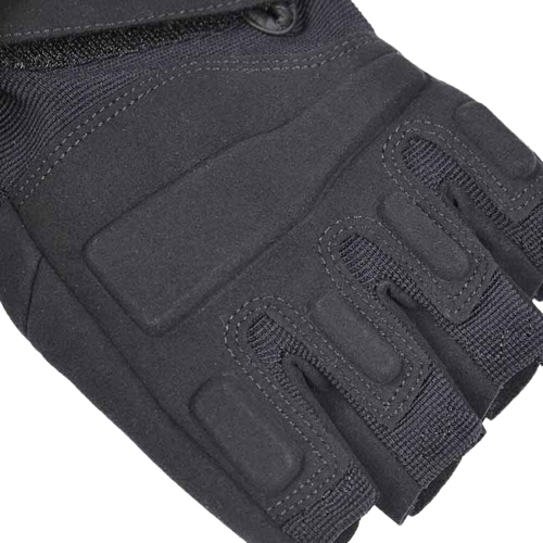 A close-up of the Blackhawk S.O.L.A.G. Special Ops 1/2 Finger Light Assault Tactical Gloves.