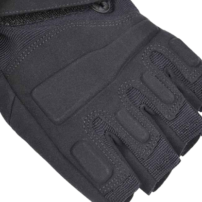 A close-up of the Blackhawk S.O.L.A.G. Special Ops 1/2 Finger Light Assault Tactical Gloves.