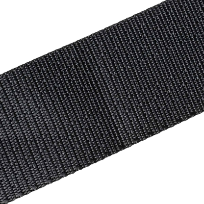 A close-up image of a textured black belt.