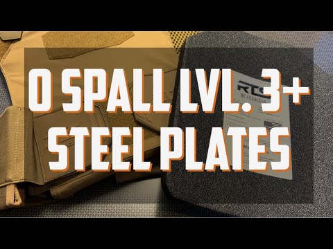 O Spall Level 3+ steel plates and a plate carrier